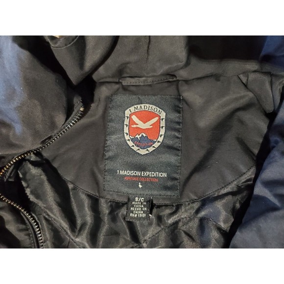 1 Madison Expedition Coat Womens S Small Heritage Collection Anorak Jacket Black - Picture 4 of 6